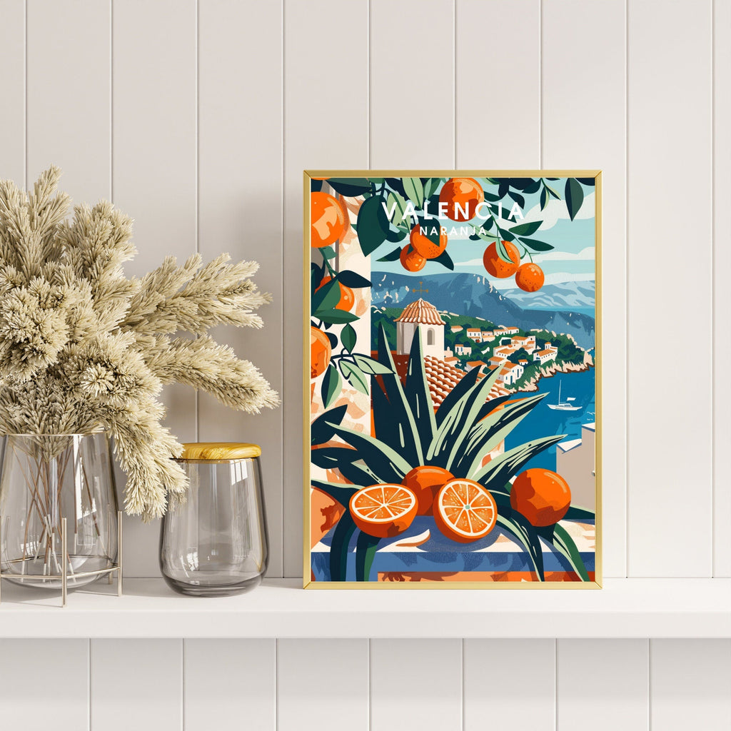 Poster Kitchen | Orange Poster | Valencia Poster | Travel Souvenir | Gift Idea |Spain Travel Print