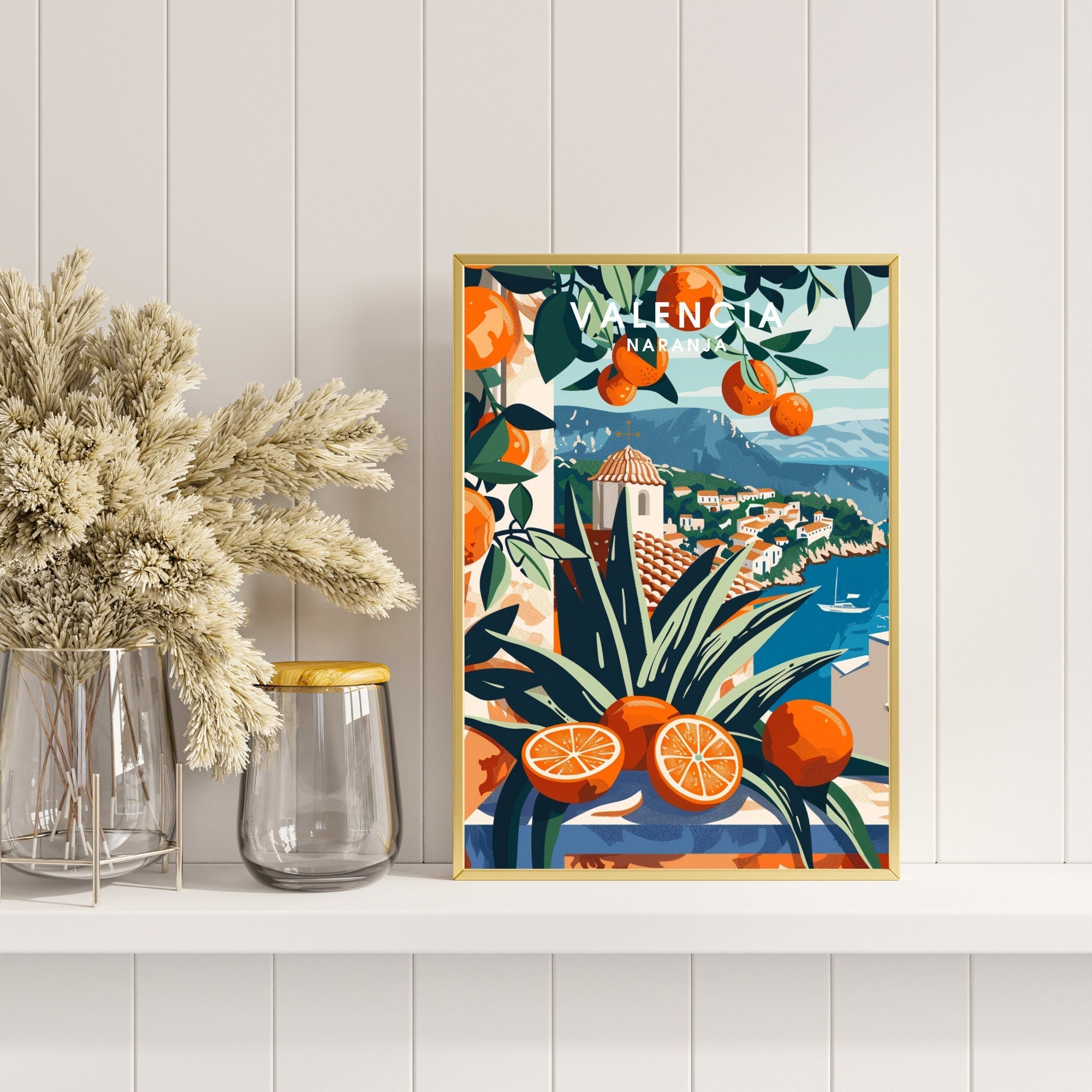 Poster Kitchen | Orange Poster | Valencia Poster | Travel Souvenir | Gift Idea |Spain Travel Print